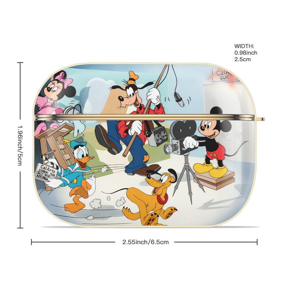 ミッキーマウス Mickey Mouse 【AirPods Pro用】ハードシェル保護ケース｜耐衝撃・防指紋・カラビナ付き商品仕様
