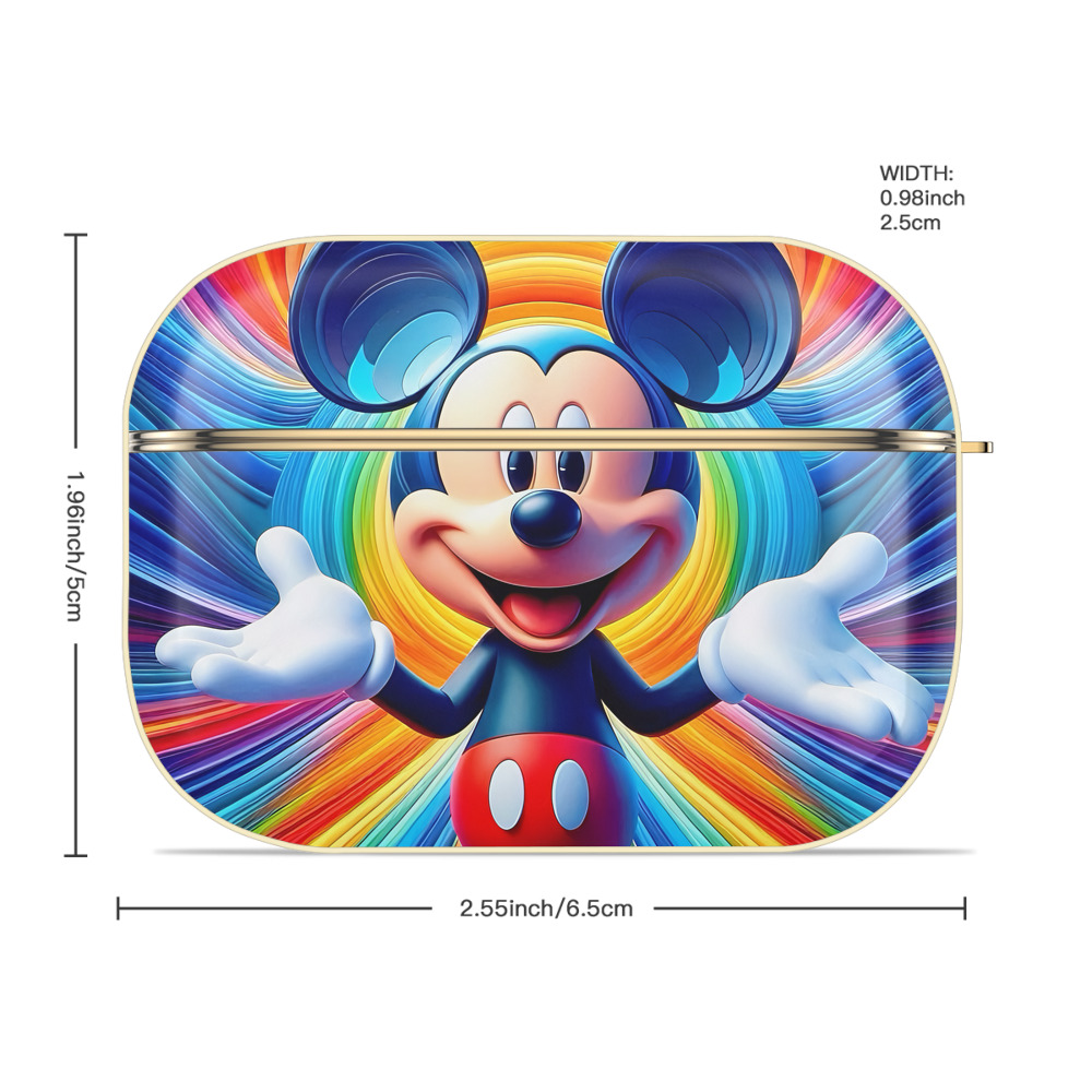 ミッキーマウス Mickey Mouse 【AirPods Pro用】ハードシェル保護ケース｜耐衝撃・防指紋・カラビナ付き商品仕様