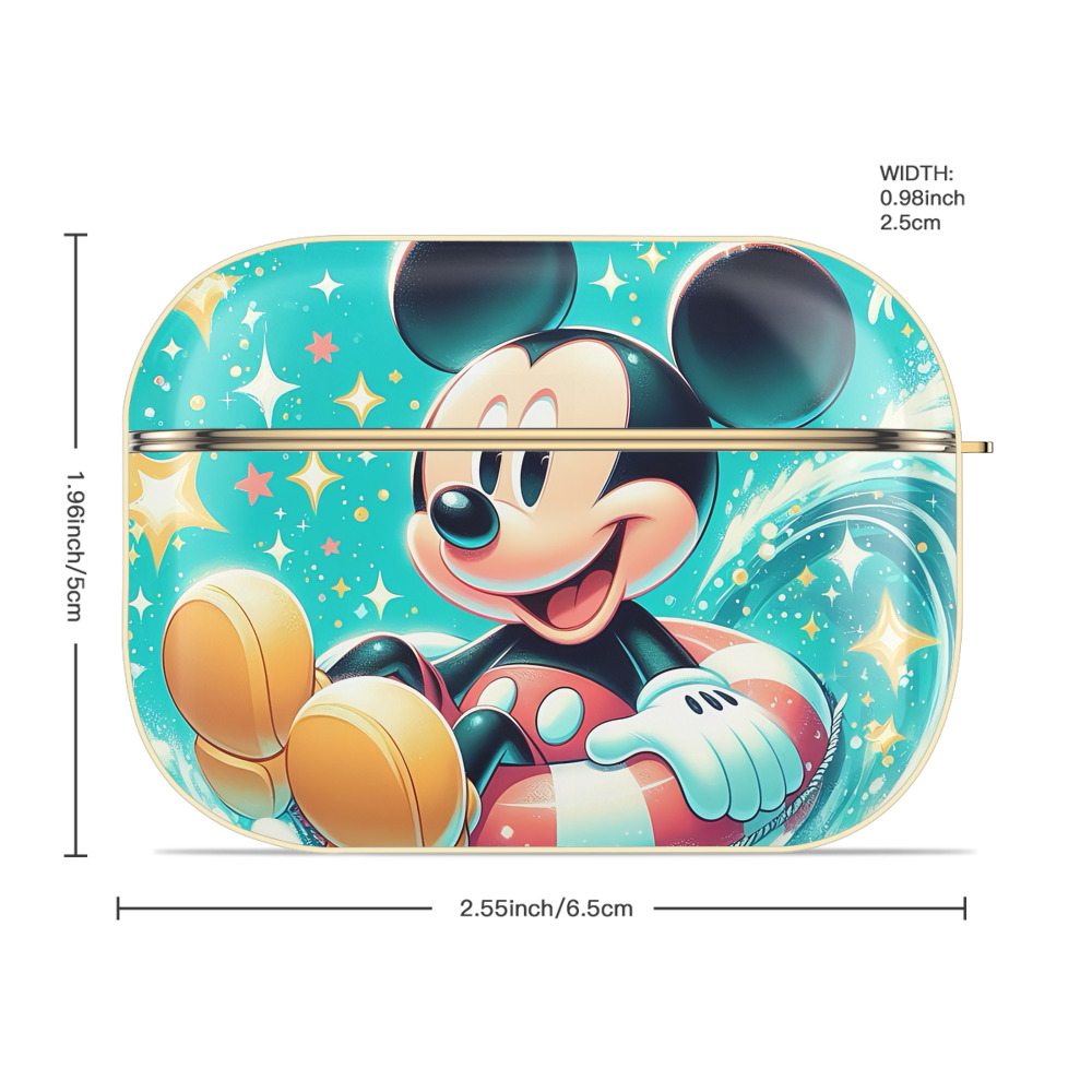 ミッキーマウス Mickey Mouse 【AirPods Pro用】ハードシェル保護ケース｜耐衝撃・防指紋・カラビナ付き商品仕様
