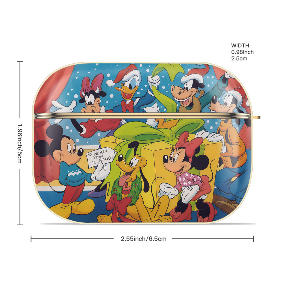 ミッキーマウス Mickey Mouse 【AirPods Pro用】ハードシェル保護ケース｜耐衝撃・防指紋・カラビナ付き商品仕様