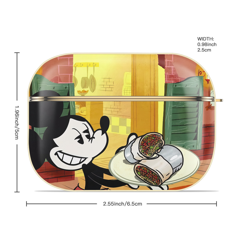 ミッキーマウス Mickey Mouse 【AirPods Pro用】ハードシェル保護ケース｜耐衝撃・防指紋・カラビナ付き商品仕様