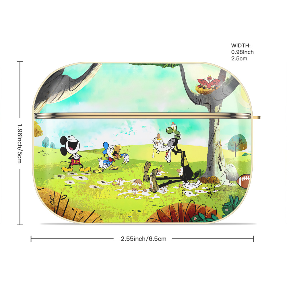 ミッキーマウス Mickey Mouse 【AirPods Pro用】ハードシェル保護ケース｜耐衝撃・防指紋・カラビナ付き商品仕様