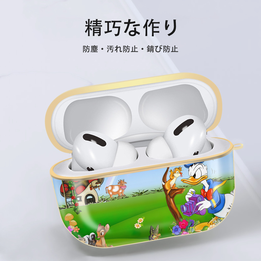 ミッキーマウス Mickey Mouse 【AirPods Pro用】ハードシェル保護ケース｜耐衝撃・防指紋・カラビナ付き商品仕様