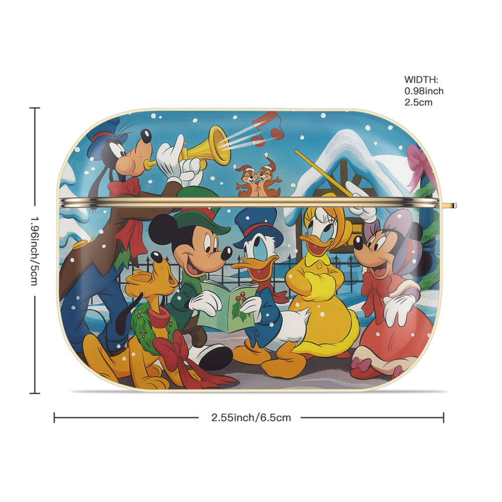 ミッキーマウス Mickey Mouse 【AirPods Pro用】ハードシェル保護ケース｜耐衝撃・防指紋・カラビナ付き商品仕様