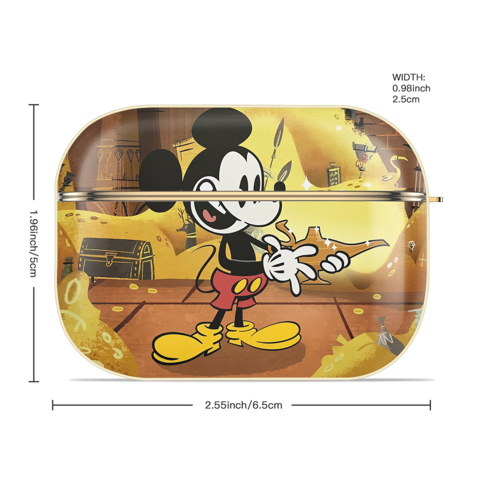 ミッキーマウス Mickey Mouse 【AirPods Pro用】ハードシェル保護ケース｜耐衝撃・防指紋・カラビナ付き商品仕様