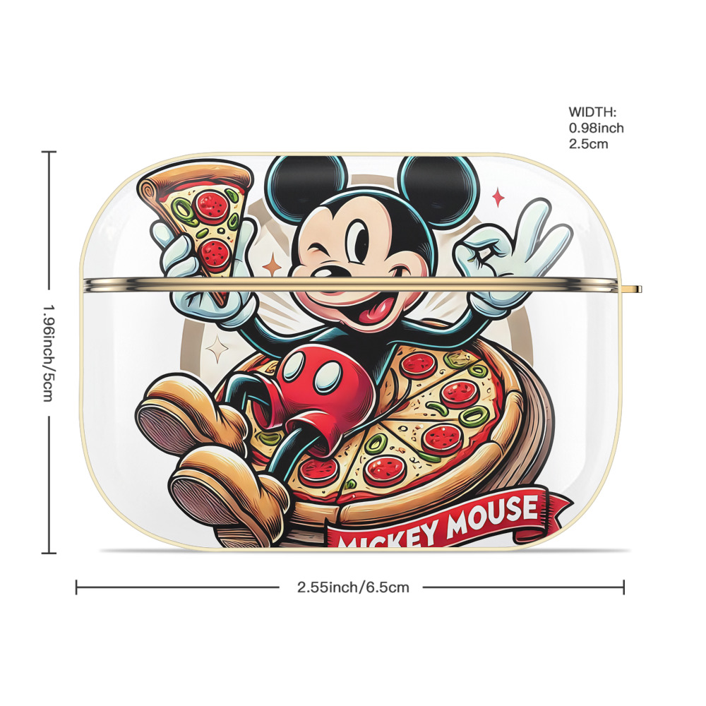 ミッキーマウス Mickey Mouse 【AirPods Pro用】ハードシェル保護ケース｜耐衝撃・防指紋・カラビナ付き商品仕様