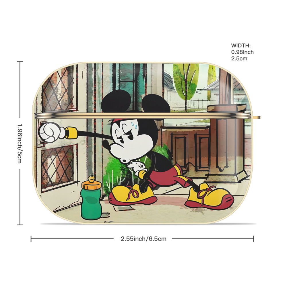 ミッキーマウス Mickey Mouse 【AirPods Pro用】ハードシェル保護ケース｜耐衝撃・防指紋・カラビナ付き商品仕様