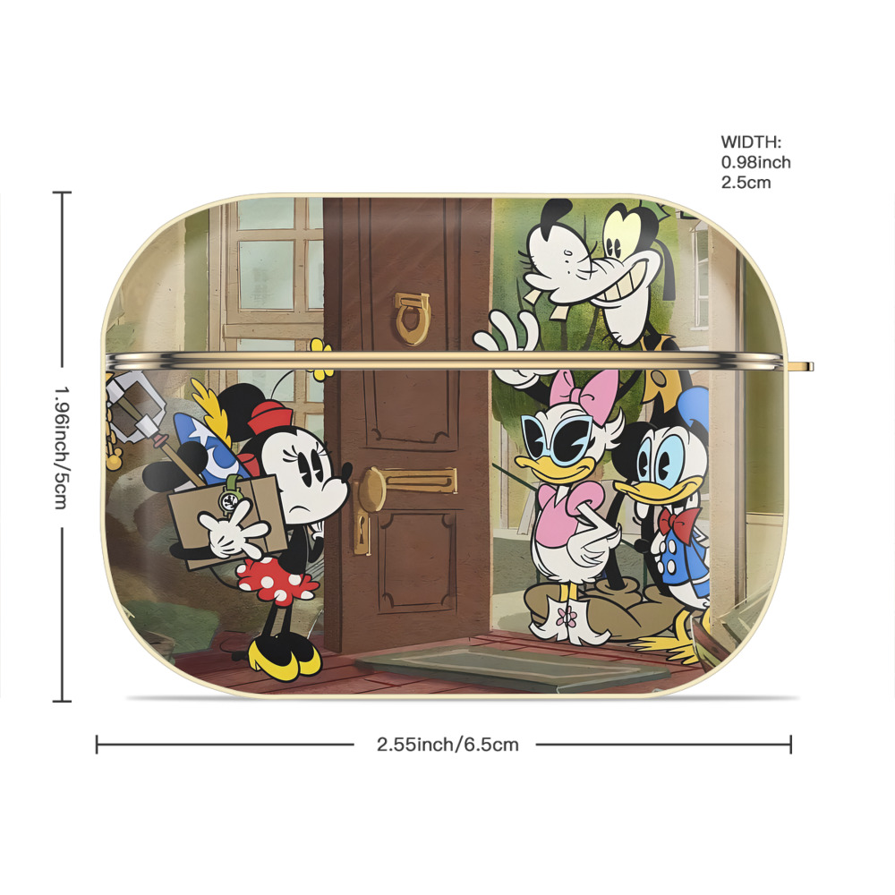 ミッキーマウス Mickey Mouse 【AirPods Pro用】ハードシェル保護ケース｜耐衝撃・防指紋・カラビナ付き商品仕様