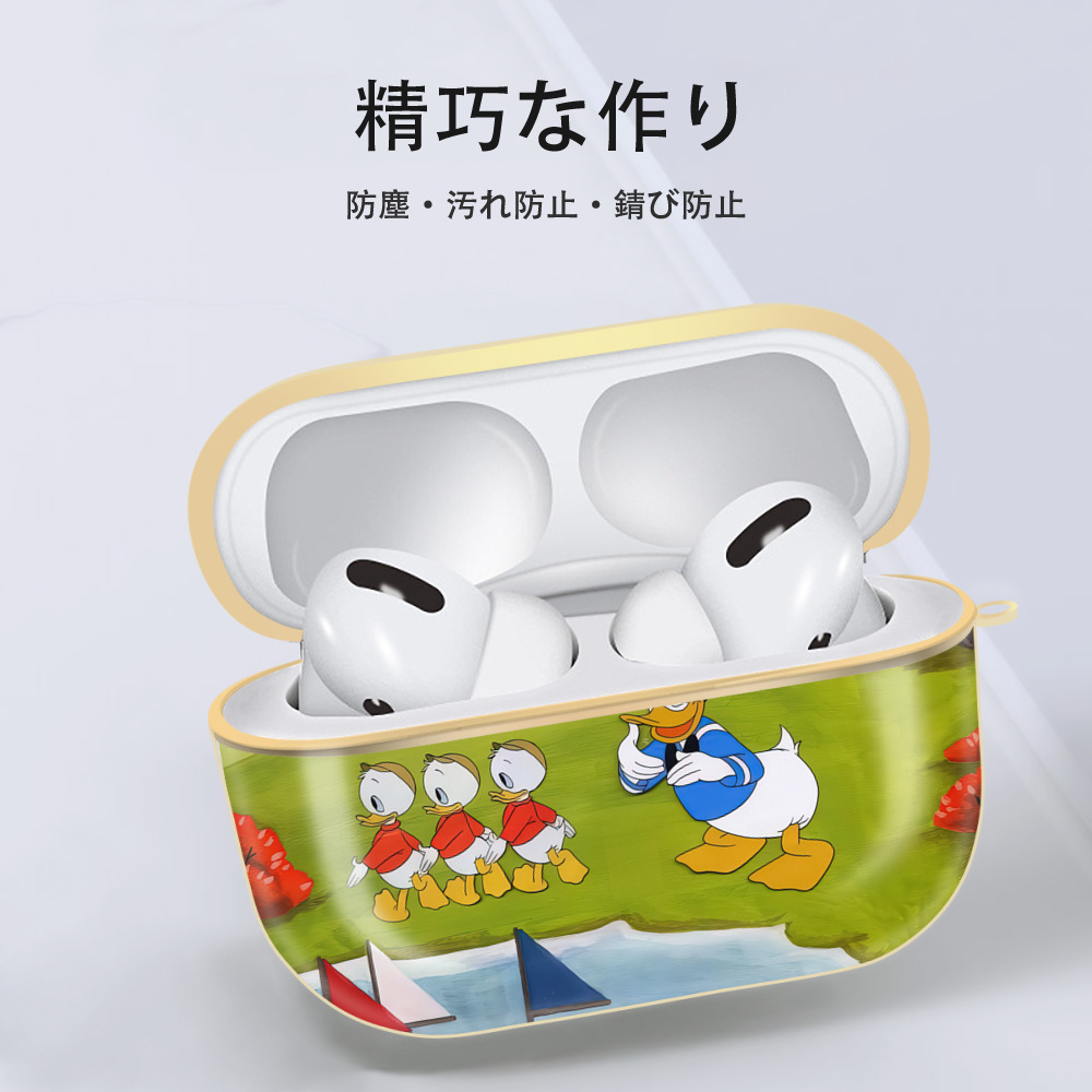 ミッキーマウス Mickey Mouse 【AirPods Pro用】ハードシェル保護ケース｜耐衝撃・防指紋・カラビナ付き商品仕様