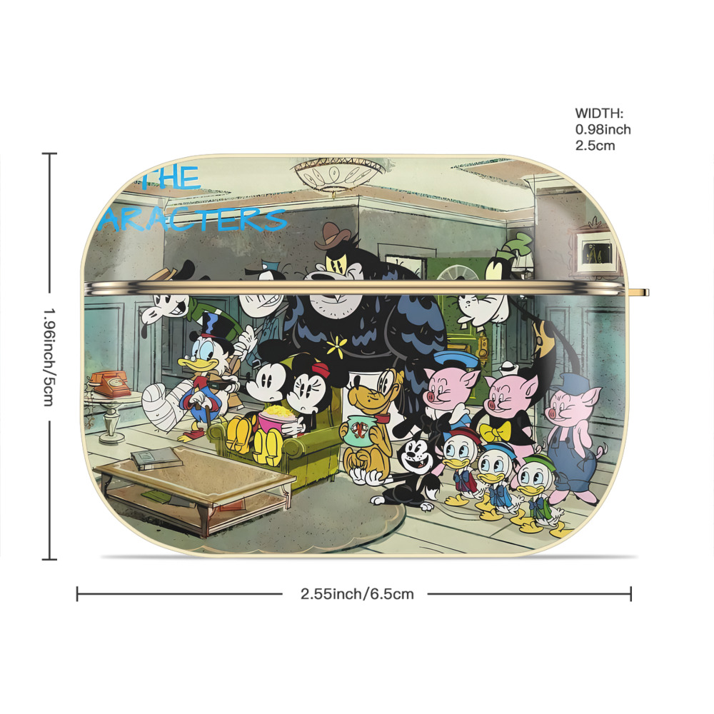 ミッキーマウス Mickey Mouse 【AirPods Pro用】ハードシェル保護ケース｜耐衝撃・防指紋・カラビナ付き商品仕様