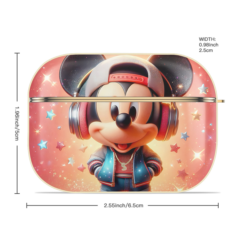 ミッキーマウス Mickey Mouse 【AirPods Pro用】ハードシェル保護ケース｜耐衝撃・防指紋・カラビナ付き商品仕様