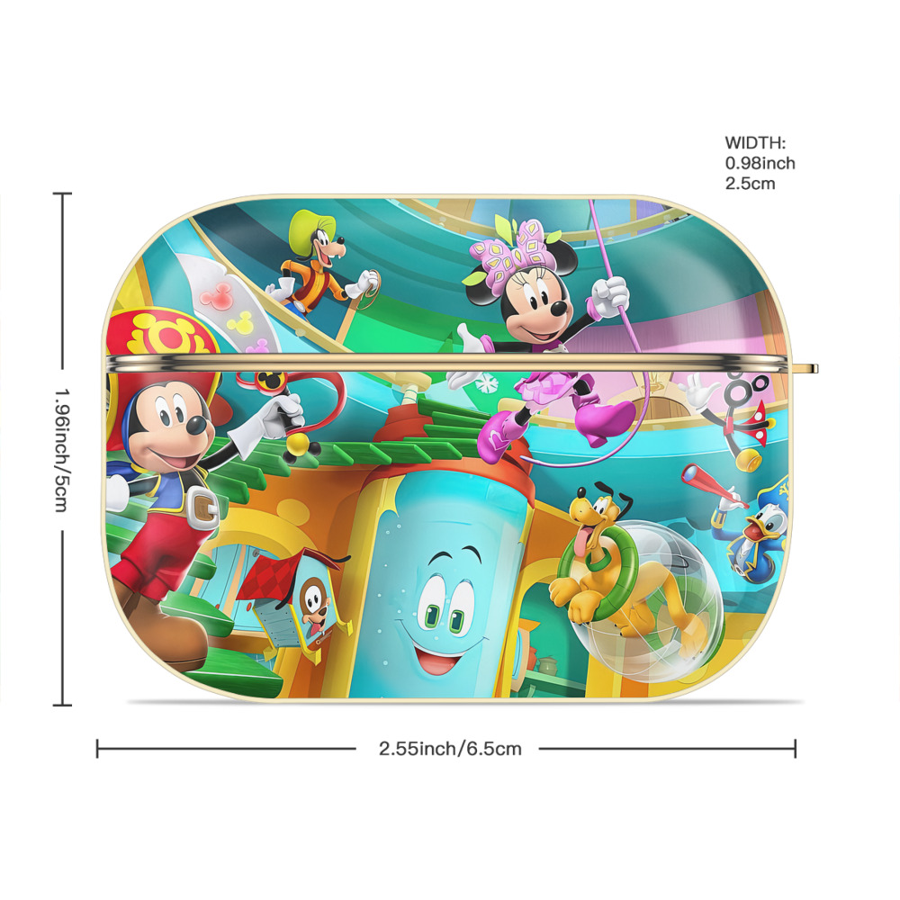 ミッキーマウス Mickey Mouse 【AirPods Pro用】ハードシェル保護ケース｜耐衝撃・防指紋・カラビナ付き商品仕様