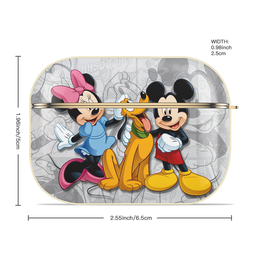 ミッキーマウス Mickey Mouse 【AirPods Pro用】ハードシェル保護ケース｜耐衝撃・防指紋・カラビナ付き商品仕様