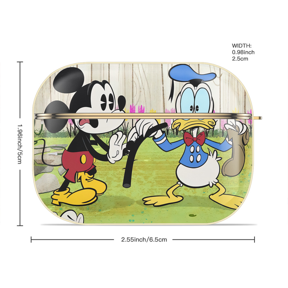 ミッキーマウス Mickey Mouse 【AirPods Pro用】ハードシェル保護ケース｜耐衝撃・防指紋・カラビナ付き商品仕様