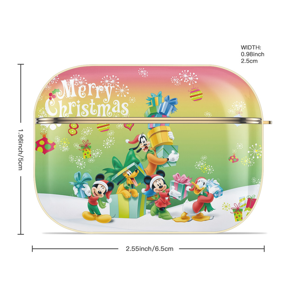 ミッキーマウス Mickey Mouse 【AirPods Pro用】ハードシェル保護ケース｜耐衝撃・防指紋・カラビナ付き商品仕様