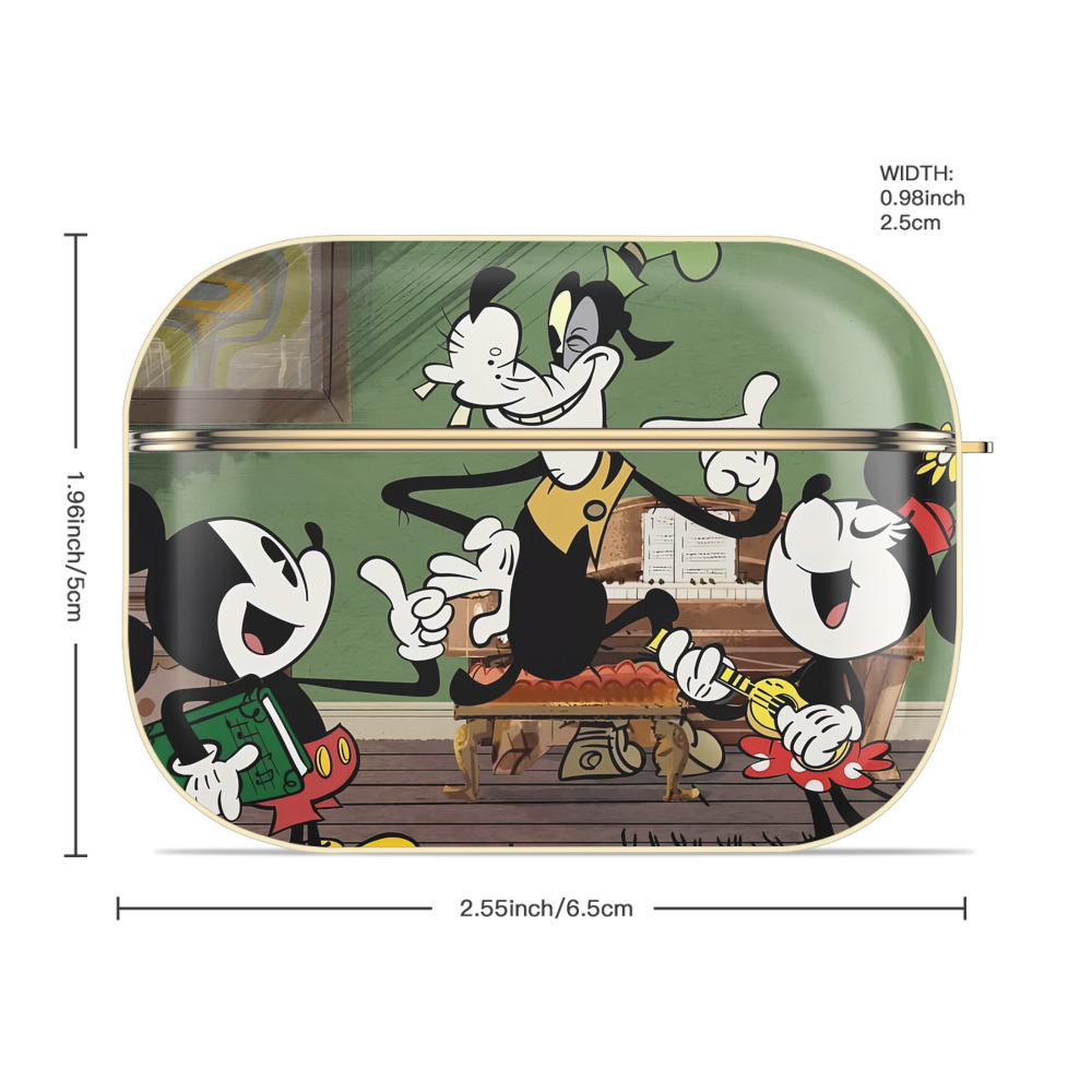 ミッキーマウス Mickey Mouse 【AirPods Pro用】ハードシェル保護ケース｜耐衝撃・防指紋・カラビナ付き商品仕様