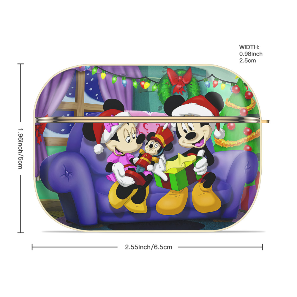 ミッキーマウス Mickey Mouse 【AirPods Pro用】ハードシェル保護ケース｜耐衝撃・防指紋・カラビナ付き商品仕様