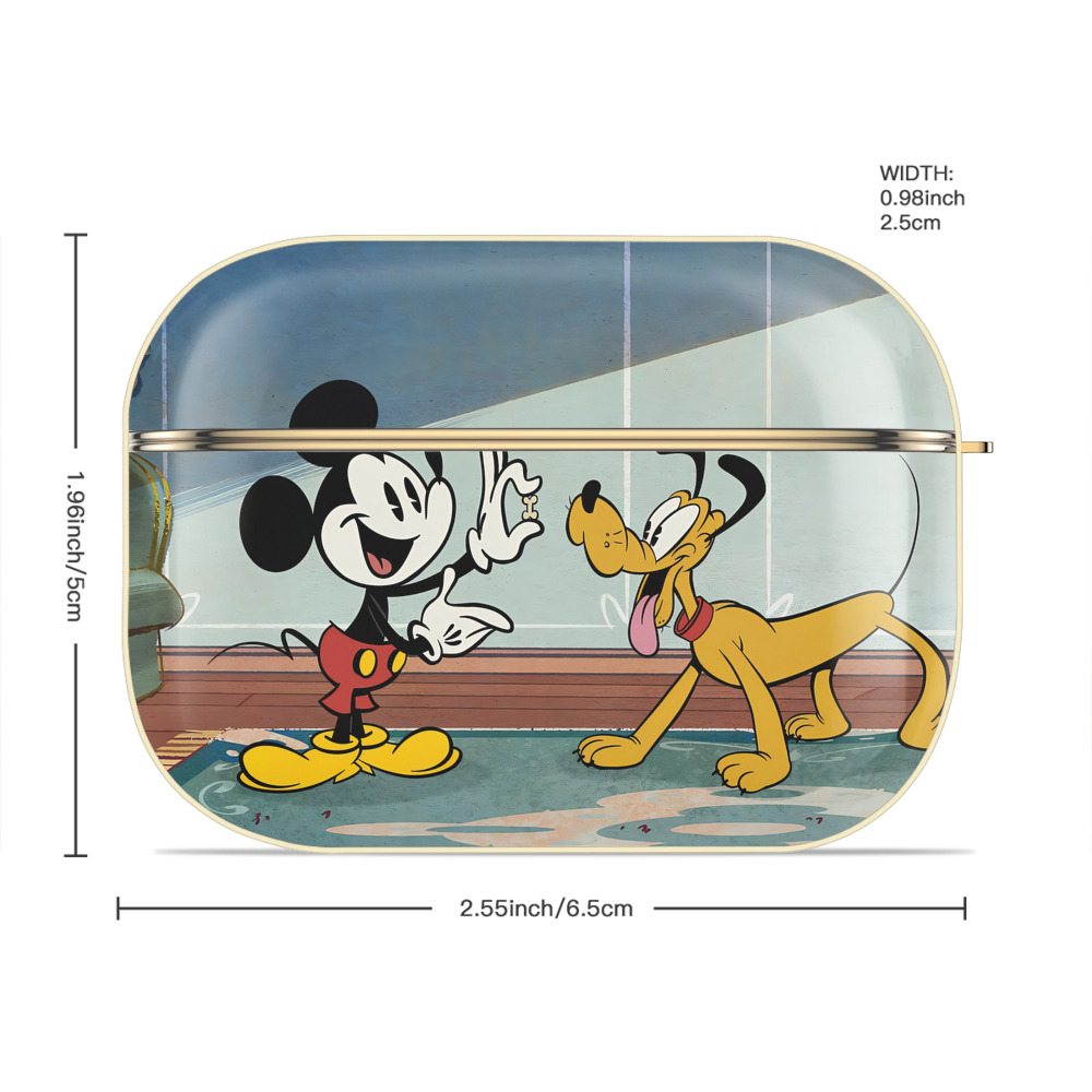 ミッキーマウス Mickey Mouse 【AirPods Pro用】ハードシェル保護ケース｜耐衝撃・防指紋・カラビナ付き商品仕様