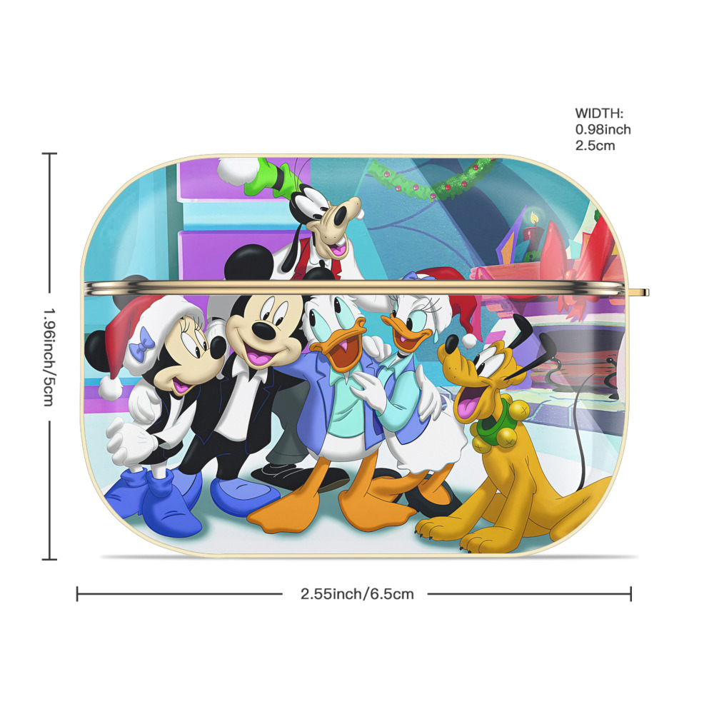 ミッキーマウス Mickey Mouse 【AirPods Pro用】ハードシェル保護ケース｜耐衝撃・防指紋・カラビナ付き商品仕様