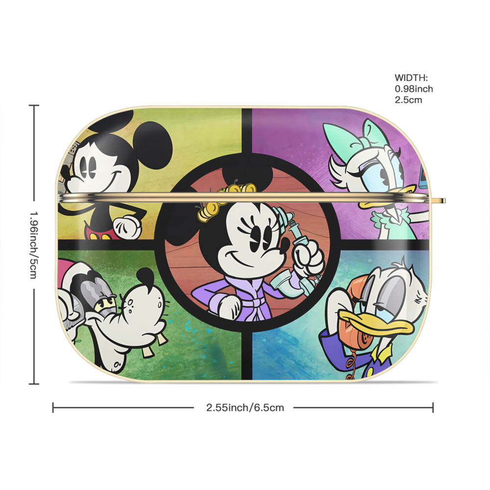 ミッキーマウス Mickey Mouse 【AirPods Pro用】ハードシェル保護ケース｜耐衝撃・防指紋・カラビナ付き商品仕様