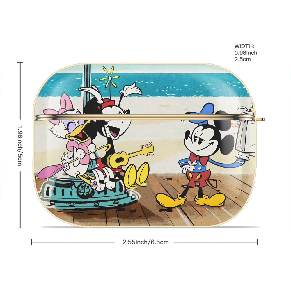 ミッキーマウス Mickey Mouse 【AirPods Pro用】ハードシェル保護ケース｜耐衝撃・防指紋・カラビナ付き商品仕様
