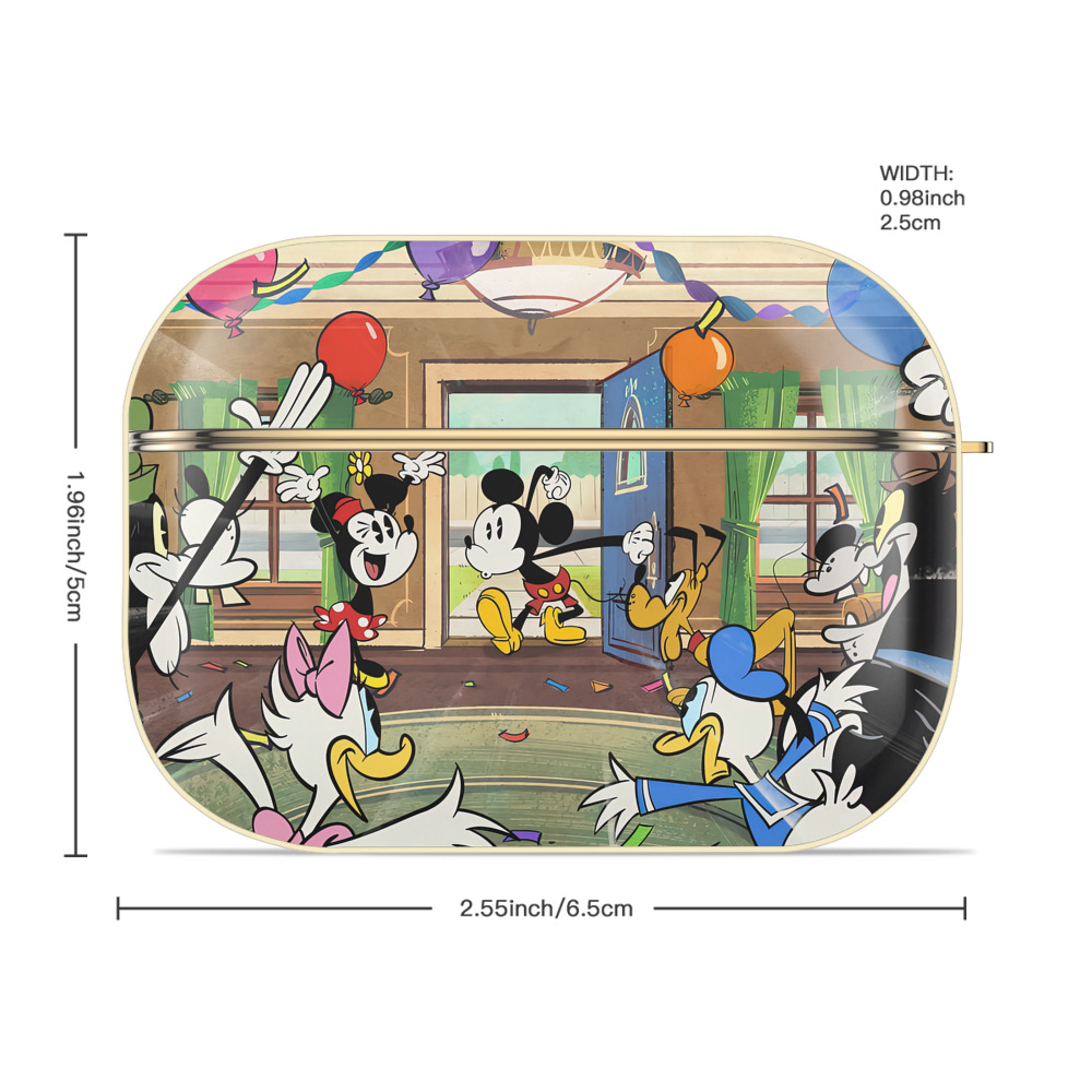 ミッキーマウス Mickey Mouse 【AirPods Pro用】ハードシェル保護ケース｜耐衝撃・防指紋・カラビナ付き商品仕様