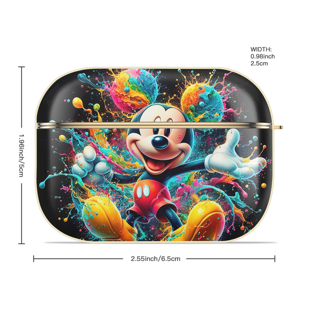 ミッキーマウス Mickey Mouse 【AirPods Pro用】ハードシェル保護ケース｜耐衝撃・防指紋・カラビナ付き商品仕様