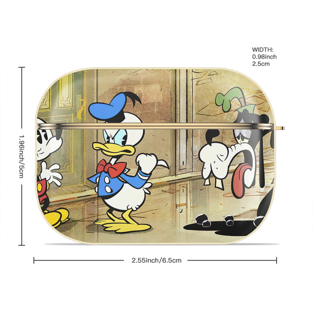 ミッキーマウス Mickey Mouse 【AirPods Pro用】ハードシェル保護ケース｜耐衝撃・防指紋・カラビナ付き商品仕様