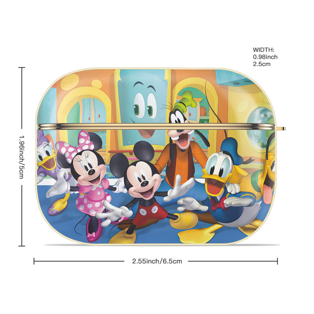 ミッキーマウス Mickey Mouse 【AirPods Pro用】ハードシェル保護ケース｜耐衝撃・防指紋・カラビナ付き商品仕様