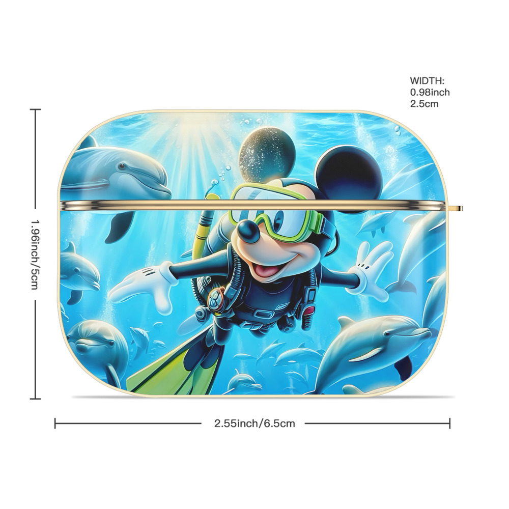 ミッキーマウス Mickey Mouse 【AirPods Pro用】ハードシェル保護ケース｜耐衝撃・防指紋・カラビナ付き商品仕様