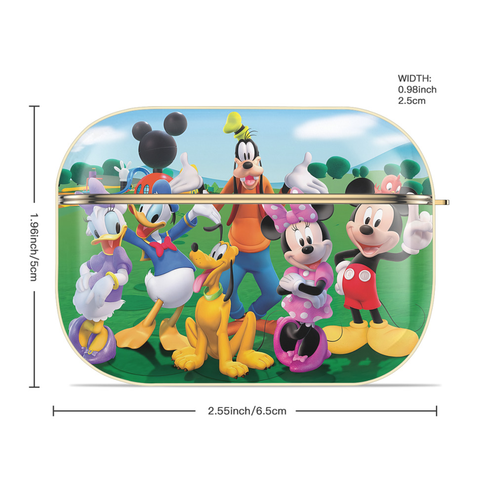 ミッキーマウス Mickey Mouse 【AirPods Pro用】ハードシェル保護ケース｜耐衝撃・防指紋・カラビナ付き商品仕様