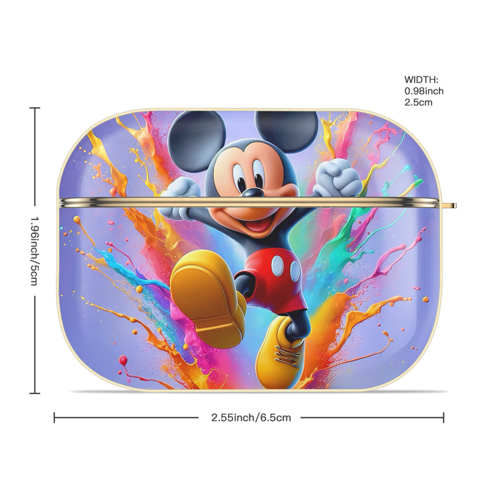 ミッキーマウス Mickey Mouse 【AirPods Pro用】ハードシェル保護ケース｜耐衝撃・防指紋・カラビナ付き商品仕様