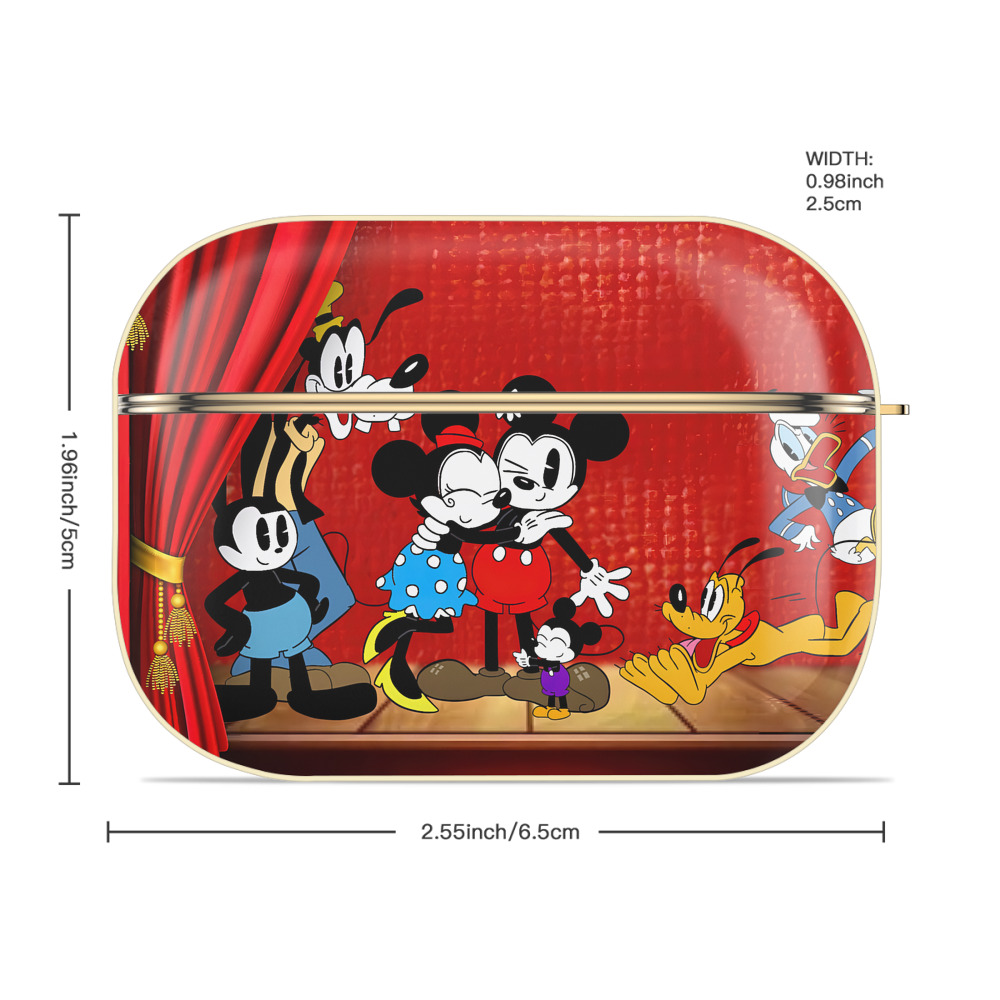 ミッキーマウス Mickey Mouse 【AirPods Pro用】ハードシェル保護ケース｜耐衝撃・防指紋・カラビナ付き商品仕様