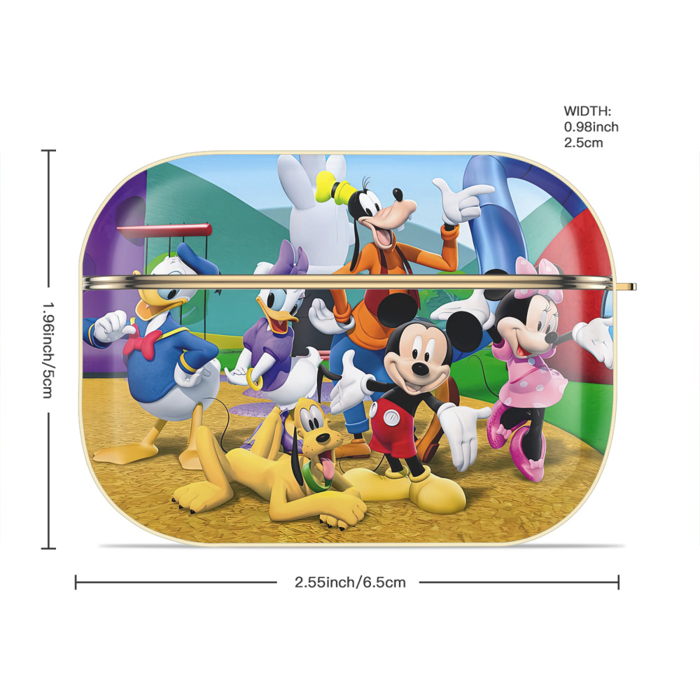 ミッキーマウス Mickey Mouse 【AirPods Pro用】ハードシェル保護ケース｜耐衝撃・防指紋・カラビナ付き商品仕様