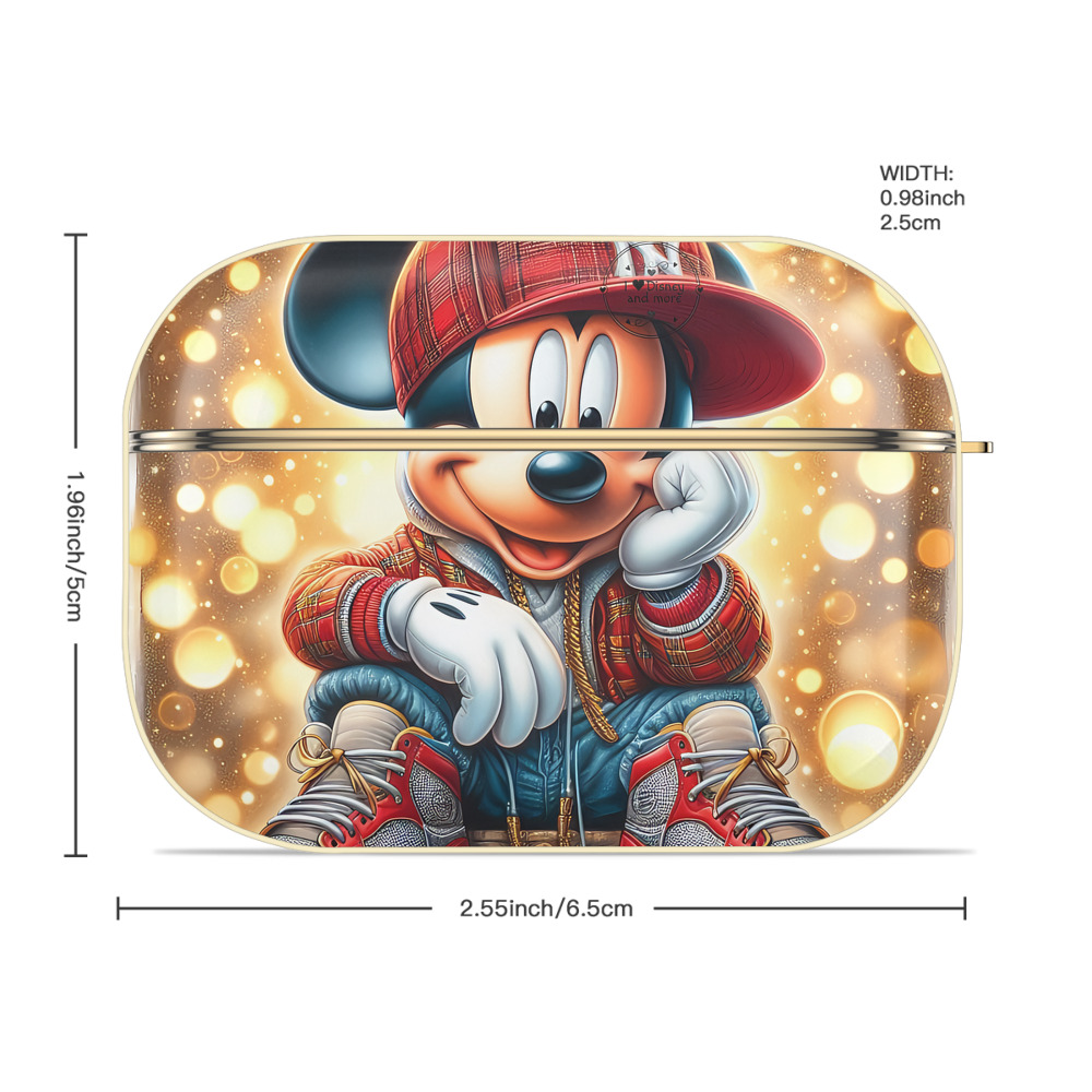 ミッキーマウス Mickey Mouse 【AirPods Pro用】ハードシェル保護ケース｜耐衝撃・防指紋・カラビナ付き商品仕様