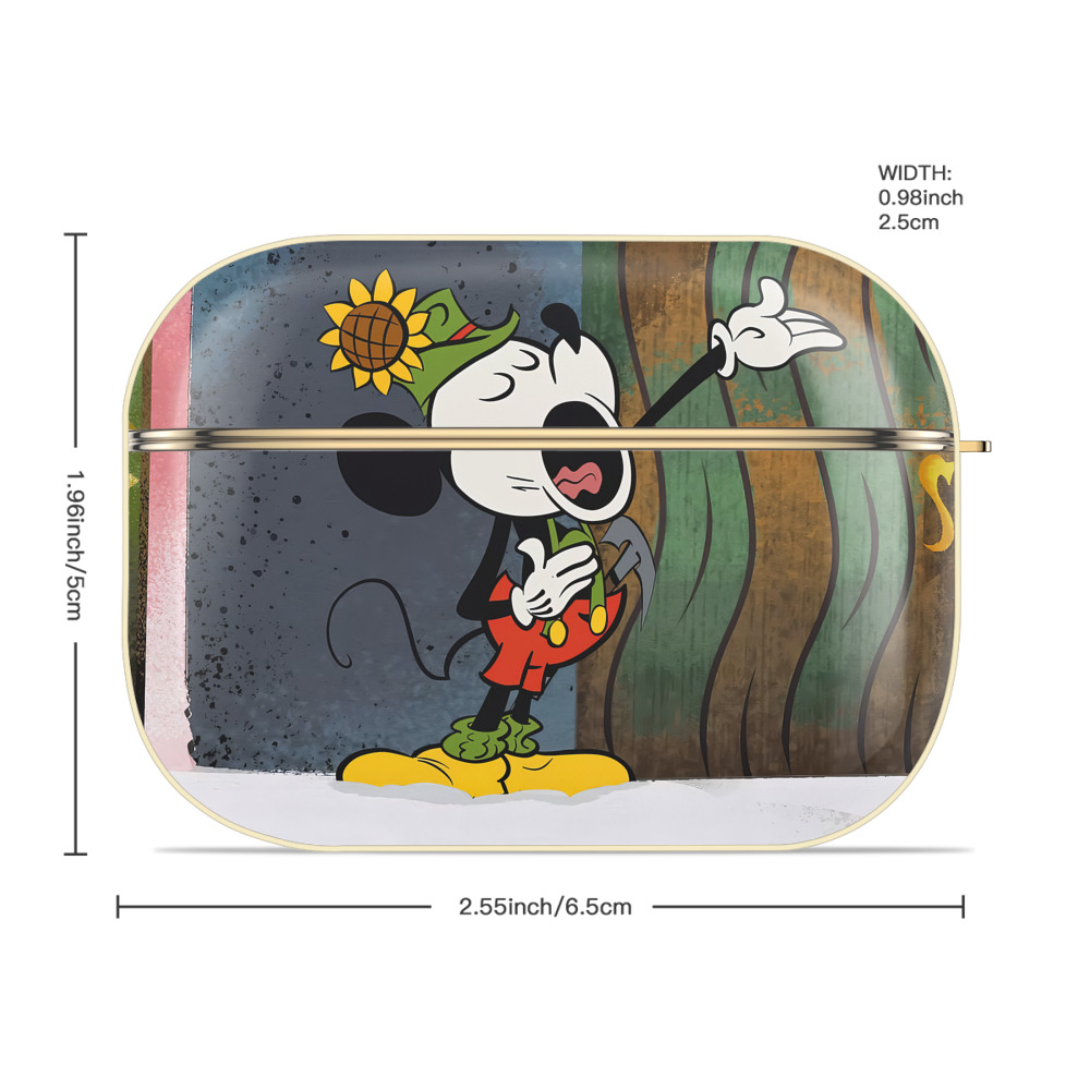 ミッキーマウス Mickey Mouse 【AirPods Pro用】ハードシェル保護ケース｜耐衝撃・防指紋・カラビナ付き商品仕様