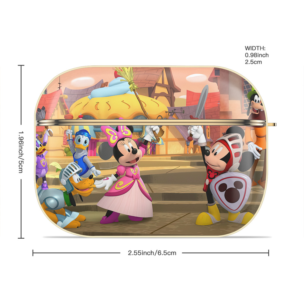 ミッキーマウス Mickey Mouse 【AirPods Pro用】ハードシェル保護ケース｜耐衝撃・防指紋・カラビナ付き商品仕様