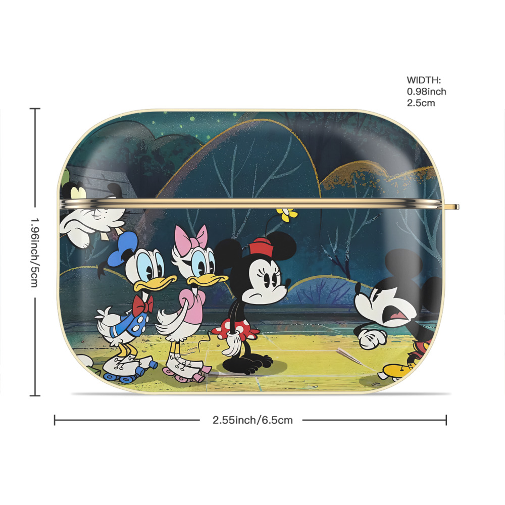 ミッキーマウス Mickey Mouse 【AirPods Pro用】ハードシェル保護ケース｜耐衝撃・防指紋・カラビナ付き商品仕様