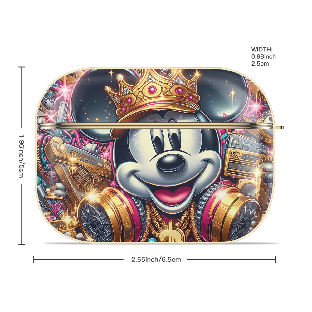 ミッキーマウス Mickey Mouse 【AirPods Pro用】ハードシェル保護ケース｜耐衝撃・防指紋・カラビナ付き商品仕様