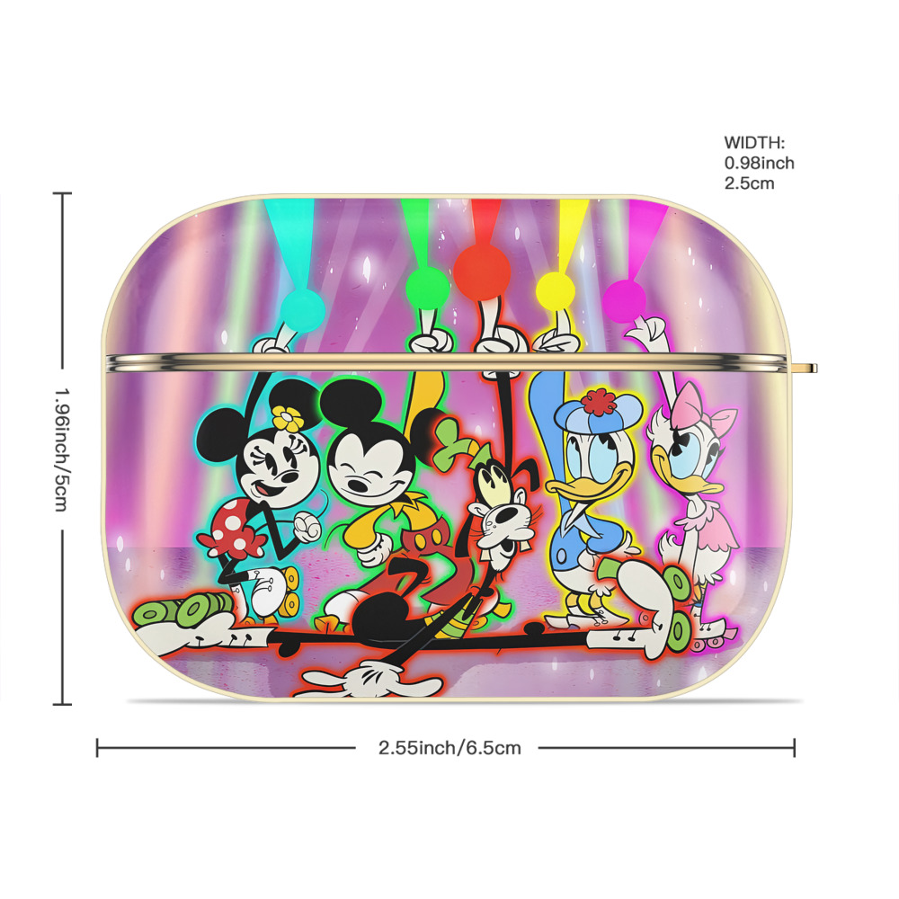 ミッキーマウス Mickey Mouse 【AirPods Pro用】ハードシェル保護ケース｜耐衝撃・防指紋・カラビナ付き商品仕様