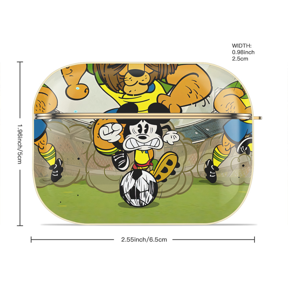 ミッキーマウス Mickey Mouse 【AirPods Pro用】ハードシェル保護ケース｜耐衝撃・防指紋・カラビナ付き商品仕様