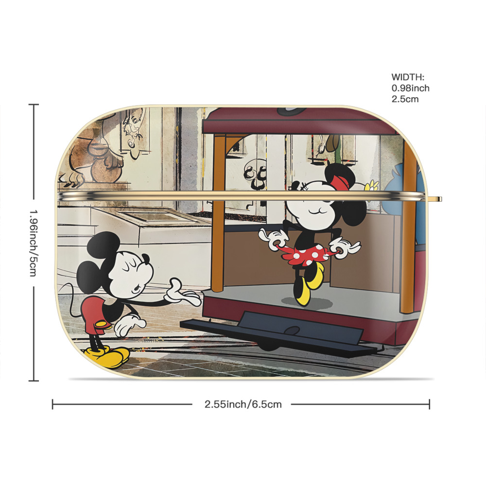 ミッキーマウス Mickey Mouse 【AirPods Pro用】ハードシェル保護ケース｜耐衝撃・防指紋・カラビナ付き商品仕様
