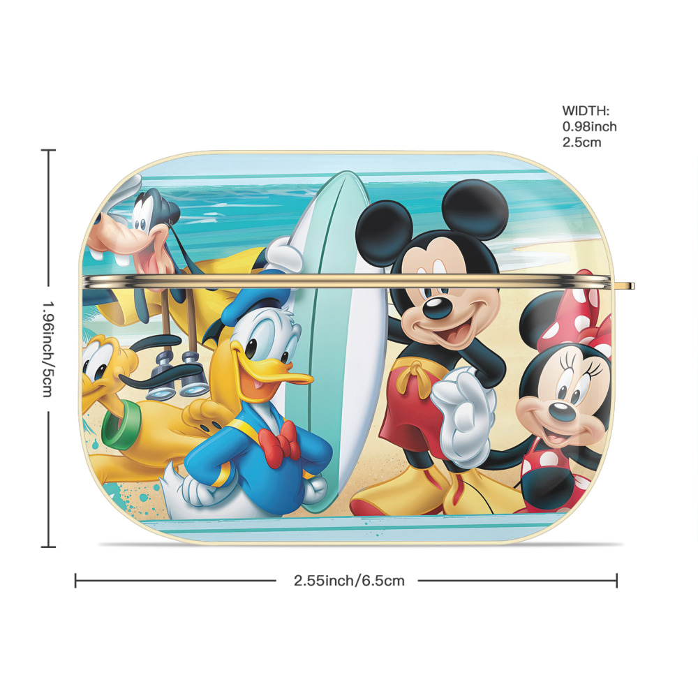 ミッキーマウス Mickey Mouse 【AirPods Pro用】ハードシェル保護ケース｜耐衝撃・防指紋・カラビナ付き商品仕様
