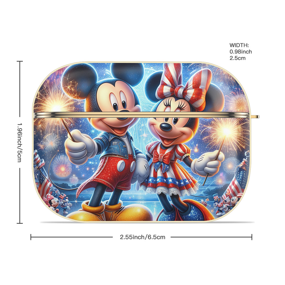 ミッキーマウス Mickey Mouse 【AirPods Pro用】ハードシェル保護ケース｜耐衝撃・防指紋・カラビナ付き商品仕様