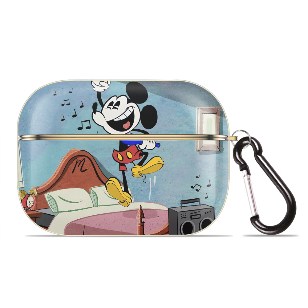 （画像用） ミッキーマウス Mickey Mouse 【AirPods Pro用】ハードシェル保護ケース｜耐衝撃・防指紋・カラビナ付き商品仕様