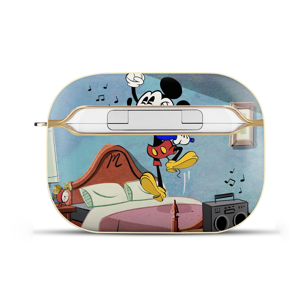 （画像用） ミッキーマウス Mickey Mouse 【AirPods Pro用】ハードシェル保護ケース｜耐衝撃・防指紋・カラビナ付き商品仕様
