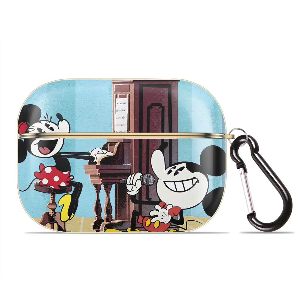 （画像用） ミッキーマウス Mickey Mouse 【AirPods Pro用】ハードシェル保護ケース｜耐衝撃・防指紋・カラビナ付き商品仕様