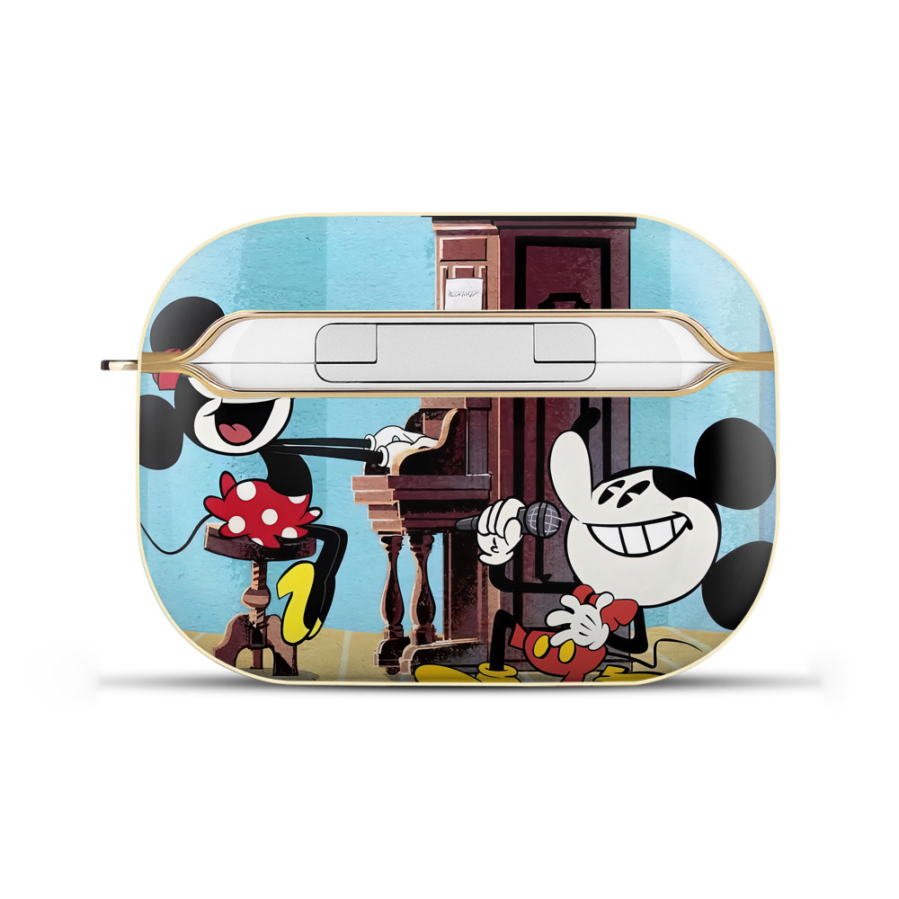 （画像用） ミッキーマウス Mickey Mouse 【AirPods Pro用】ハードシェル保護ケース｜耐衝撃・防指紋・カラビナ付き商品仕様