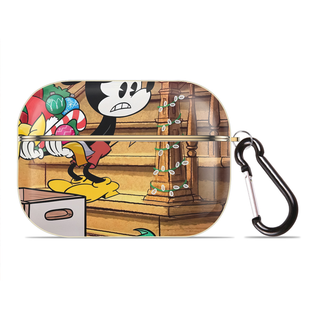 （画像用） ミッキーマウス Mickey Mouse 【AirPods Pro用】ハードシェル保護ケース｜耐衝撃・防指紋・カラビナ付き商品仕様