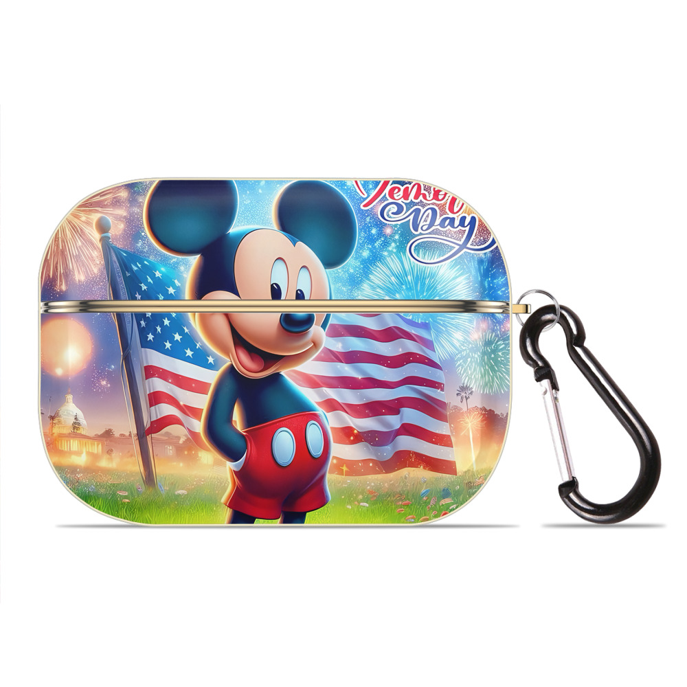（画像用） ミッキーマウス Mickey Mouse 【AirPods Pro用】ハードシェル保護ケース｜耐衝撃・防指紋・カラビナ付き商品仕様